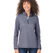 Women's Venture Heathered Stripe Quarter-Zip Pullover