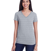 Women's Invisible Stripe V-Neck T-Shirt