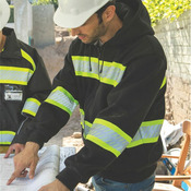 Men's EV Series® Enhanced Visibility Full-Zip Hooded Sweatshirt