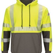 Men's Hi-Visibility Color-Blocked Hooded Sweatshirt